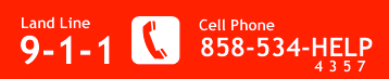 Landline: 9-1-1 ; Police: 858-534-4357
